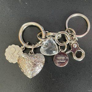 Kathy Van Zeeland Silver Tone Charm Key Chain